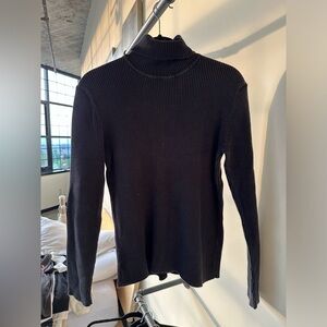 Black Ralph Lauren turtle neck rubbed sweater